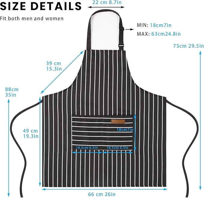 BeLuyi Linen Kitchen Apron - product photo