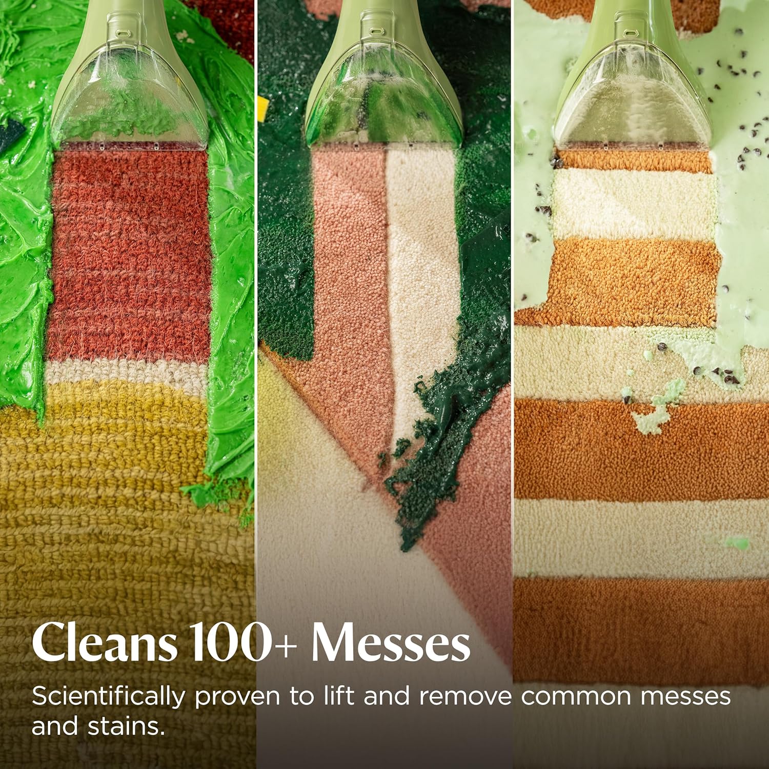 BISSELL Little Green being used as a car and auto detailer on vehicle upholstery