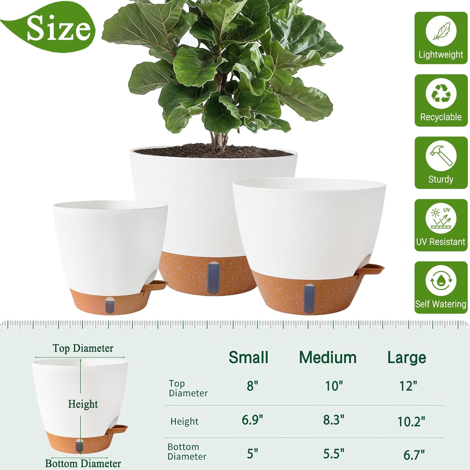 Felda Self-Watering Planters - product photo