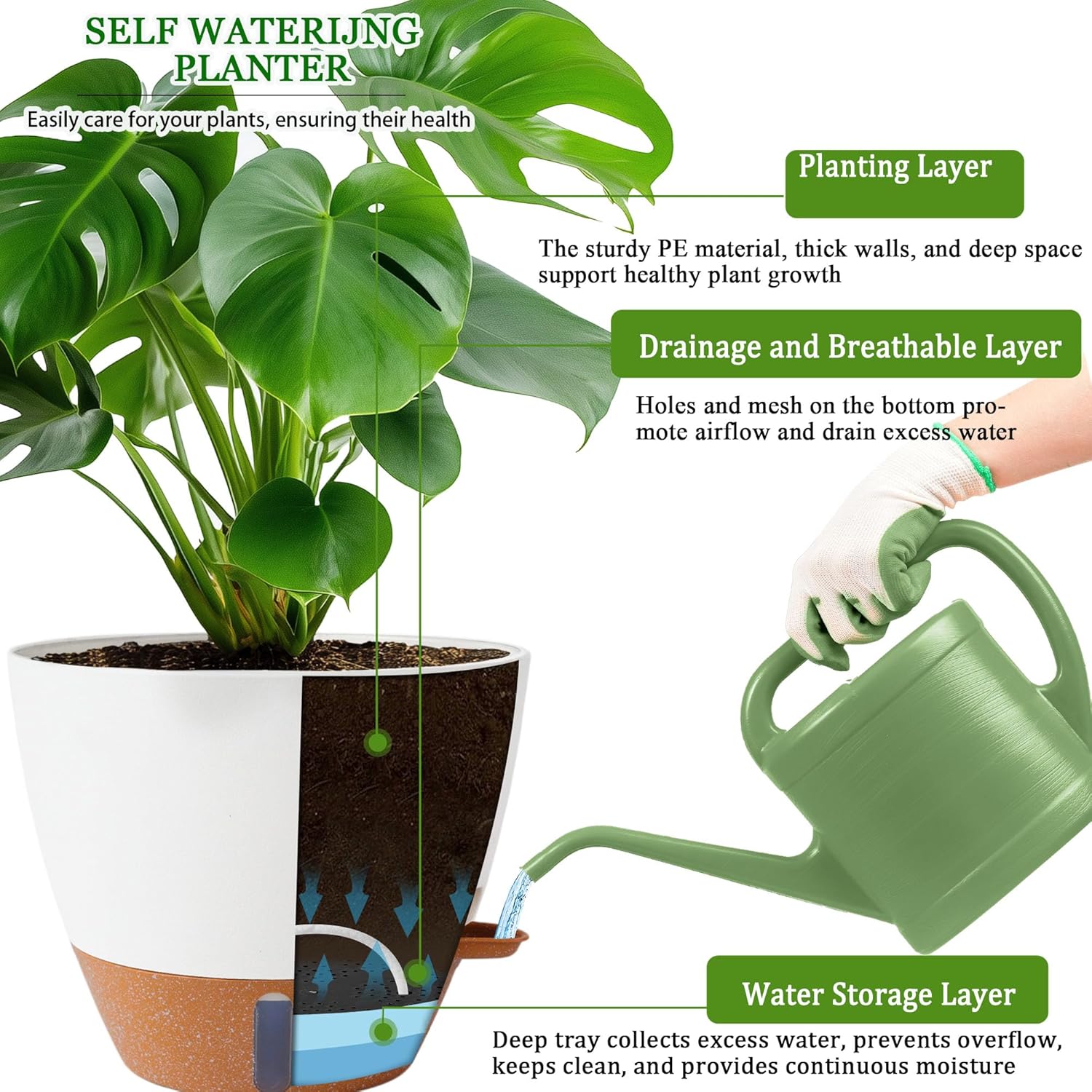Felda Self-Watering Planters - product photo