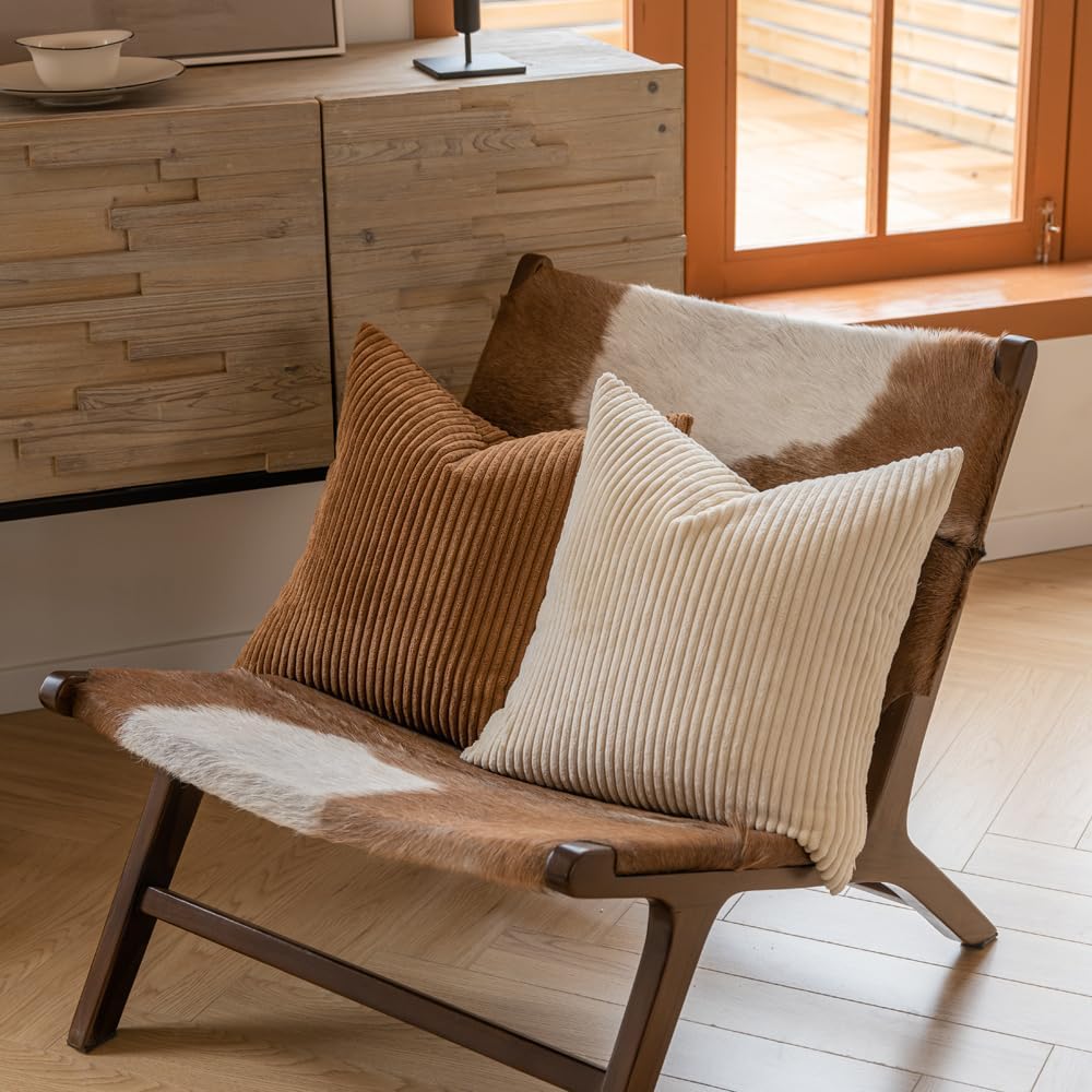 LANANAS Corduroy Throw Pillow Covers (Set of 4) - product photo