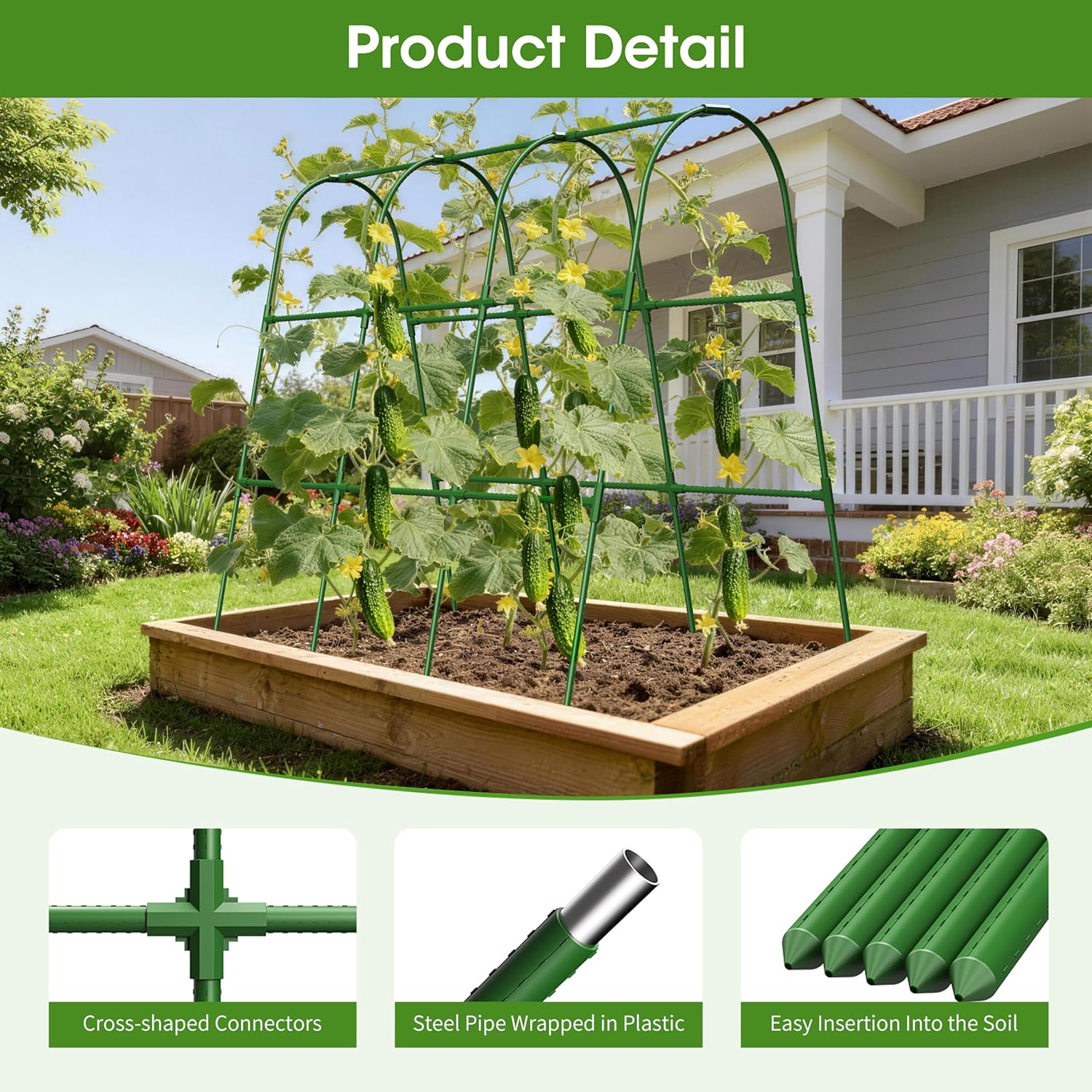 MQHUAYU Garden Trellis Arch - product photo