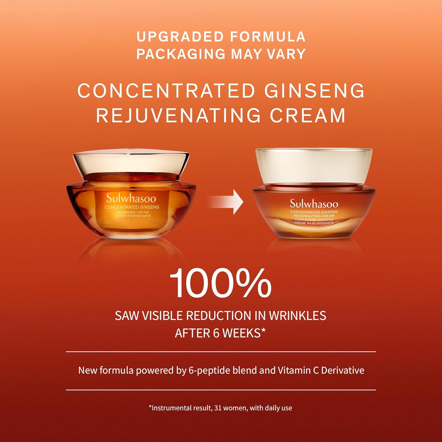 Rich texture swatch of Sulwhasoo ginseng anti-aging moisturizer on skin