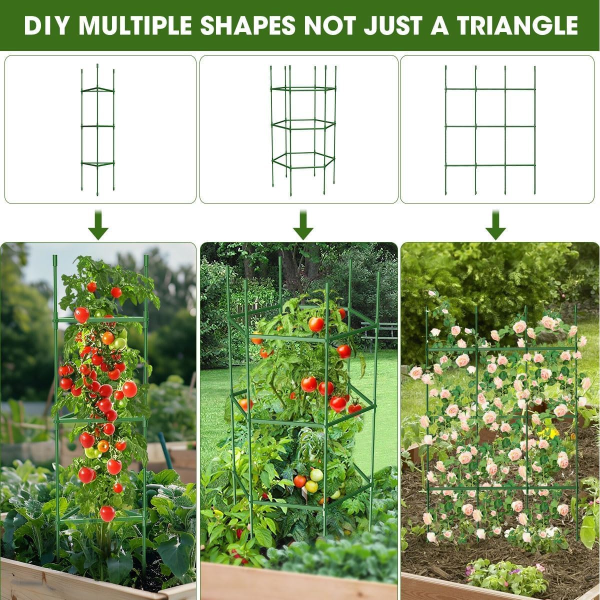 Adjustable Tomato Cages & Plant Support - product photo